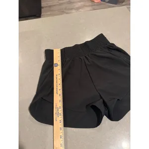 Black‎ Running Shorts With Zipper Pockets Athletic Gym Workout thumbnail 5