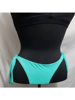 Bikini Bottoms and Sarong Wrap Size Small Blue thumbnail 2