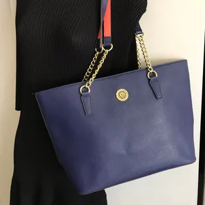 Anne Klein Dark Blue Leather Shoulder Bag thumbnail 4