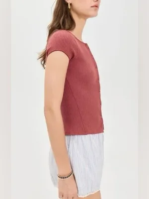 NWT Free People FP Intimately Most Wanted Cardi - Rust Terracotta - XS thumbnail 7