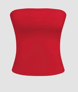 CIDERCONTOUR DOUBLE LAYERED STRAPLESS SOLID TUBE TOP thumbnail 1