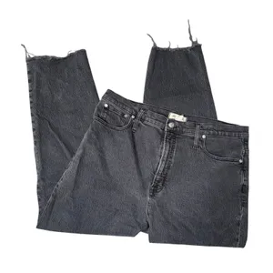Madewell The Perfect Vintage Straight Jean Charcoal Wash Raw Hem Size 33‎ thumbnail 1