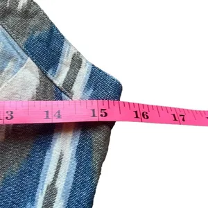 Shyanne Blue Tan Southwestern Print Cotton Mini‎ Dress XS Country Sundress Rodeo thumbnail 9