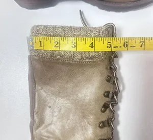 Mia Boots Womens 8 Tan Beige Distressed Sweater Cuff Tall Combat Aviator… thumbnail 10