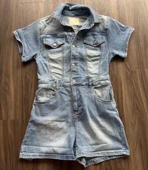 Altar’d State Denim Romper  thumbnail 1