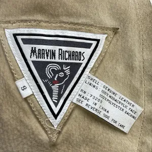 Marvin Richards Vintage Tan Suede Coat Size S Faux Shearling Lined‎ Western Boho thumbnail 9