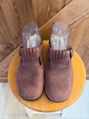 Bra Sko Women’s EU 38 US 7.5-8 Mauve Leather Buckle Strap Comfort Shoes thumbnail 2