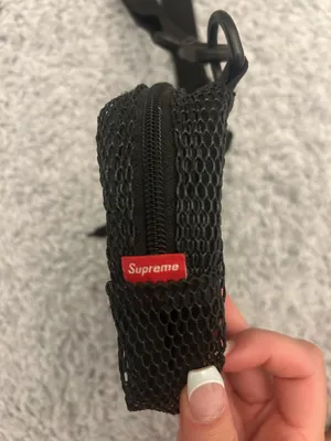 Supreme SS20 small shoulder crossbody black mesh bag thumbnail 4