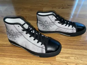 Legend of Zelda High Top Sneaker Shoes Women’s Size 8 Hyrule Crest Triforce EUC thumbnail 2