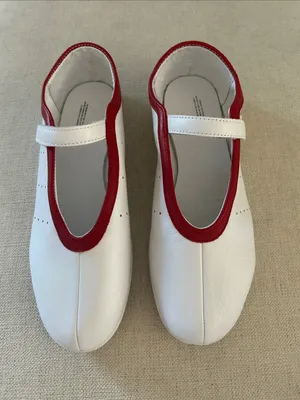 ADIDAS STAN SMITH LO BALLET SHOES, White/Red, size 8, NWOT DISPLAY PAIR thumbnail 3