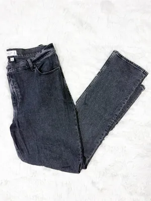 Abercrombie & Fitch 90s Slim Straight Curve Love Jeans Size 12 Long Black thumbnail 3