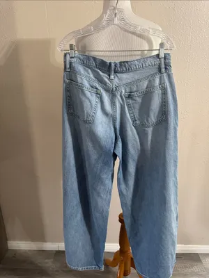 GAP Baggy Mid Rise Que Wide-Leg Denim Pants thumbnail 5