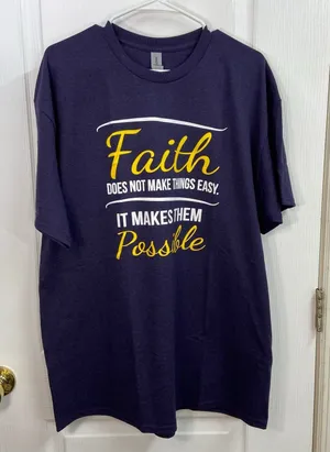 NEW Gildan adult blackberry faith heavy‎ cotton short sleeve casual tshirt XL thumbnail 1
