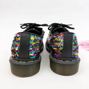 Dr. Martens 1461 Pascal Rainbow To Silver Sequin Oxfords Lace Up Shoes thumbnail 5