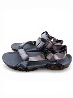 Teva Grey Sandals with Pastel Striped‎ Straps thumbnail 3