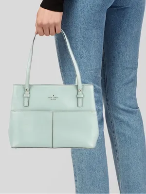 Kate Spade New York Gabriel Grand Street Bag‎ Blue Green Leather Shoulder Purse thumbnail 1