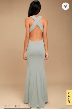 Lulus Grey Formal Prom Dress thumbnail 3