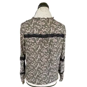 DOLAN Anthropologie Lorien Lace Peasant Blouse Small Fall Boho Chic Whimsigoth thumbnail 4