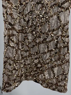 Entry Rose Gold Sequin mini dress S party event HOCO holiday thumbnail 7