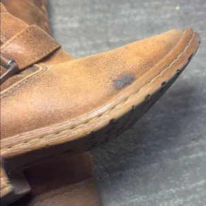 Brown faux leather tie up boots Size 6 thumbnail 7