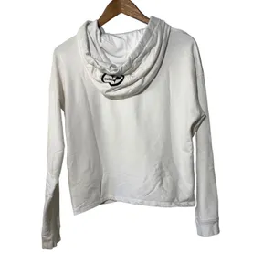 DKNY Sport Pullover Hoodie Pittsburg Steelers Maddie Crop White Size Large thumbnail 3