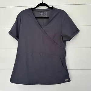 Figs Women’s Medium Grey Scrub Top thumbnail 1
