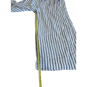 American Eagle Striped Wide Leg Culotte Pant L White Blue‎ Tie Waist Coastal thumbnail 7