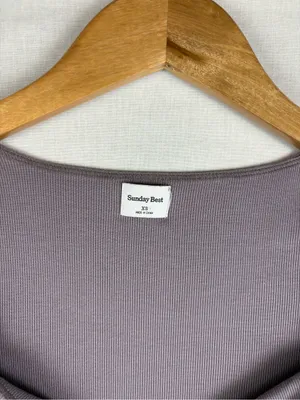 Aritzia Sunday Best Lula Long Sleeve Lilac Size XS thumbnail 3