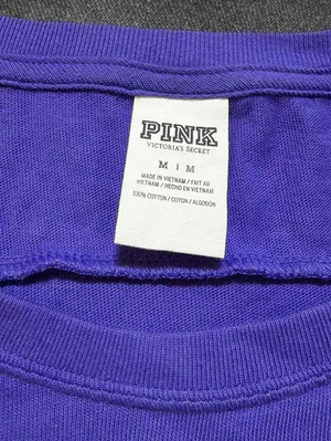 PINK Victoria’s Secret Purple Cotton Rhinestone Tee M thumbnail 4