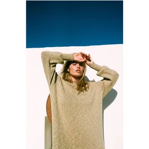 Free‎ People Hatteras Sweater Midi Dress Sulfur Size M Oversized Cotton thumbnail 9