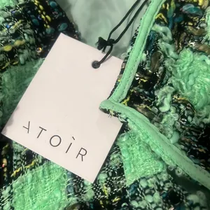 Atoir Leave Me Be Dress Aspen Green Plaid Tweed Mini Dress XS NWT Ruffle thumbnail 5