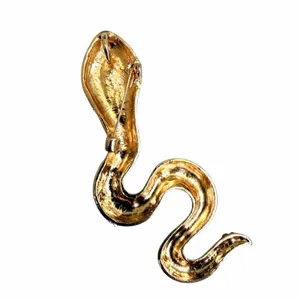 Turquoise Enamel Snake Brooch – Rhinestone Statement Serpent Pin Blue thumbnail 7
