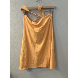 Qinsen Women's Salmon Strappy‎ Mini Dress Size M Casual Short thumbnail 3