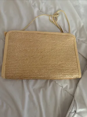 Vintage Woven Straw Crossbody Bag - Natural thumbnail 3