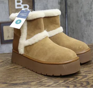 Universal Thread Luma Shearling-Lined Platform Boots 94661329 Brown 9M thumbnail 1
