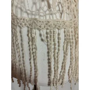 Vintage Lace Sheer Top Breeze Ever Sz Med Cover Up Tropical Beachy Vacay Festive thumbnail 4