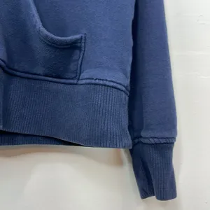 Old Navy Y2K Hooded with faux fur Sweatshirt Navy Blue size XL thumbnail 5