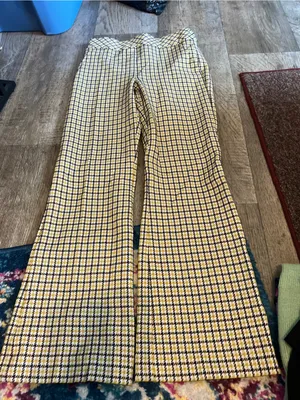 Spanx perfect kick flare in Dijon jacquard plaid ponte pants thumbnail 5
