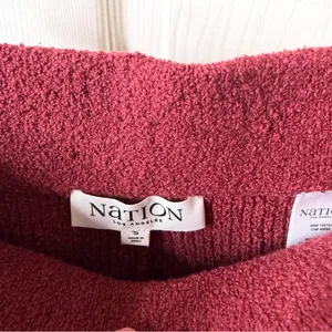 Nation LTD Rachelle Cozy Ribbed Pant in Danish Red Wide‎ Leg Womens Size S thumbnail 4