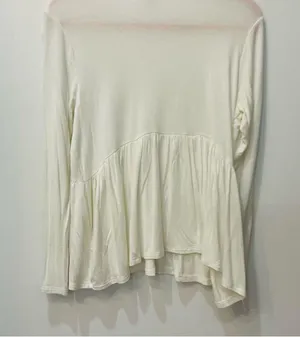 GAZE Regular Blouse ruffle white blouse sz small thumbnail 3