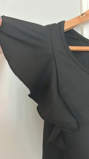 Black Ruffle Bodysuit thumbnail 2