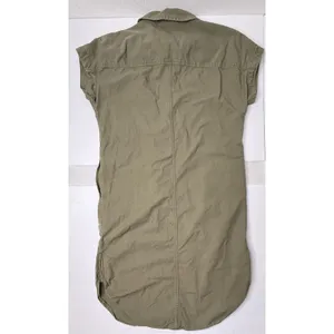 GAP Utility Popover Shirt Dress Women Sz Small Army Green Minimal Hipster Casual thumbnail 13
