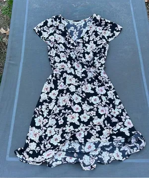 Black & pink floral dress gypsies &‎ moondust size medium spring summer whimsy thumbnail 1