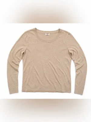 J.Crew Teddie Sweater Women Beige Tan Lightweight Crew Neck Long Sleeve thumbnail 3