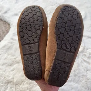 UGG Fur Moccasin Slippers 5 - Chestnut thumbnail 6