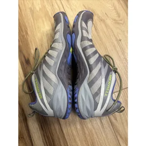 Merrel Women's 8 QFoam2 Hiking Shoes Grey Blue Green thumbnail 6