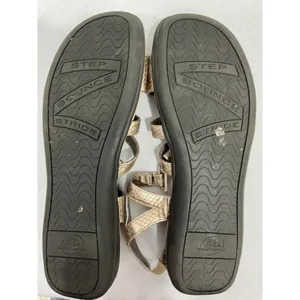 Womans Life Stride Simply Comfort Size 8 Strappy Open Toe Sling Back Gold Sandal thumbnail 6