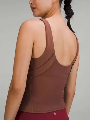 Lululemon Nulu and Mesh Back Shelf-Bra Yoga Tank Top 8 Brown thumbnail 2