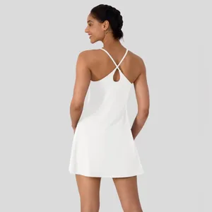 Halara Everday Cloudful Fabric 2-in1 Wannabe Workout Dress XS Women’s White NWT. thumbnail 6