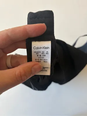 Lot of 2 Calvin Klein 36C Underwired Bra black and beige adjustable straps thumbnail 3
